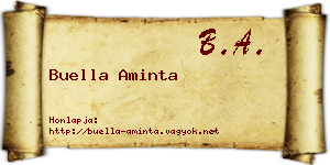 Buella Aminta névjegykártya